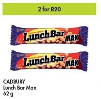 Makro CADBURY Lunch Bar Max 2 x 62g offer