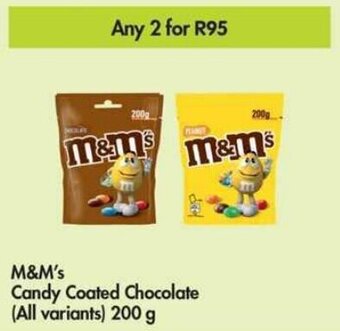 M&M's Candy Coated Chocolate all variants 2 x 200g