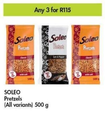 Makro SOLEO Pretzels all variants 3 x 500g offer