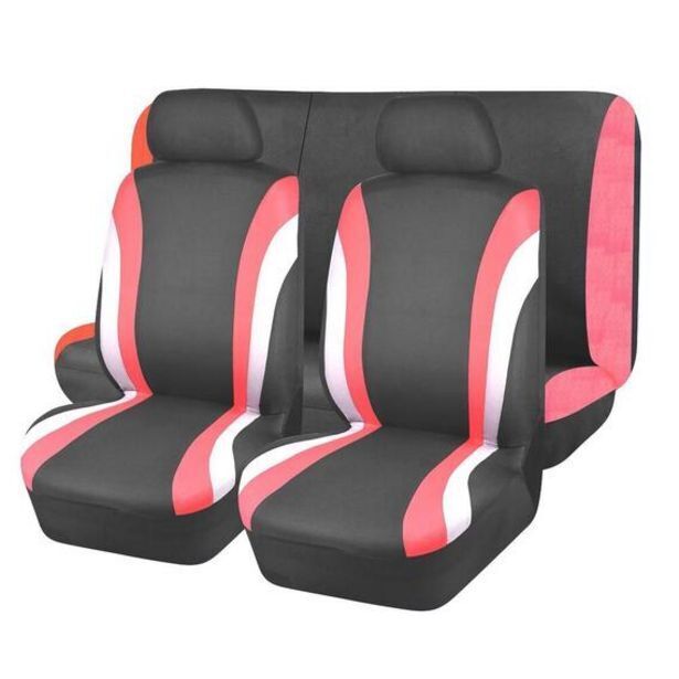 1st gear 6 piece seat cover set red grey offer at Game