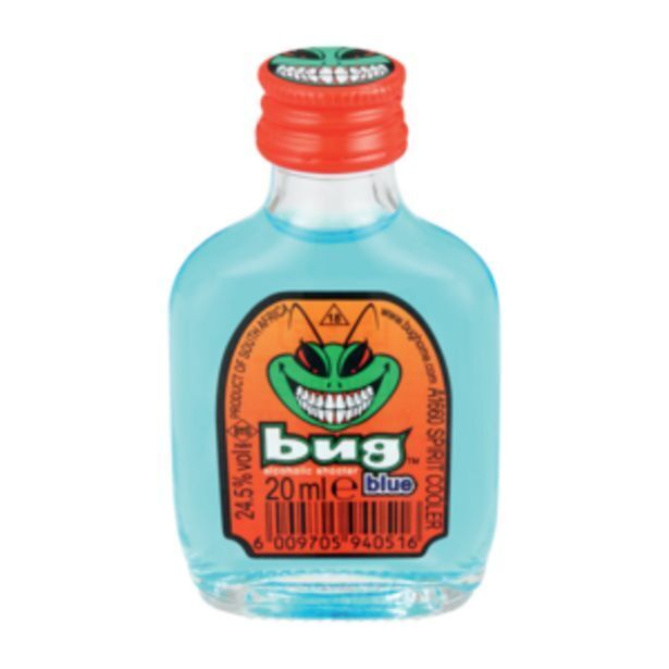 Bug blue alcoholic shooter bottle 20ml offer at Shoprite Liquor