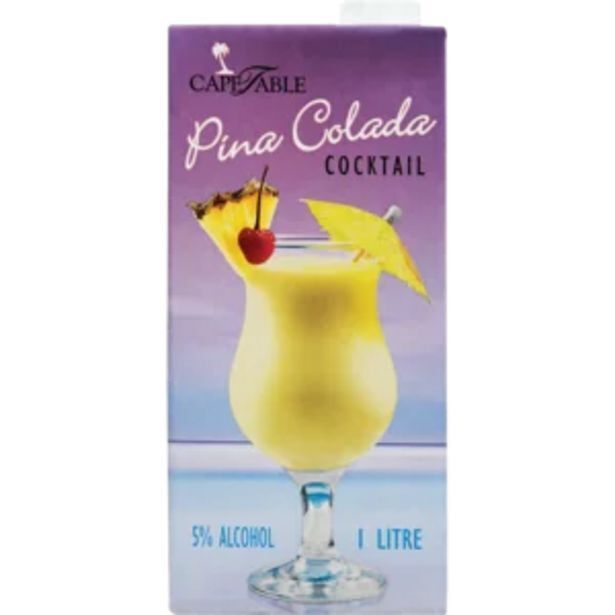 Cape table pi a colada cocktail box 1l offer at shoprite liquor