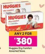 Game Huggies dry comfort assorted sizes-for 2 offer