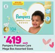 Game Pampers premium care mega box assorted sizes-each offer