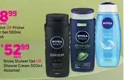 Game Nivea shower gel or shower cream assorted-500ml each offer