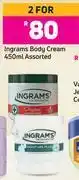 Game Ingrams body cream assorted-for 2 x 450ml offer