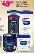 Game Vaseline body lotion or cream assorted-400ml each offer