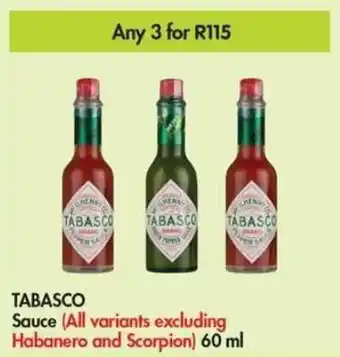 Makro TABASCO Sauce 3 x 60ml offer