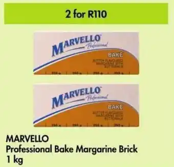 Makro MARVELLO Professional Bake Margarine Brick 2 x 1kg offer