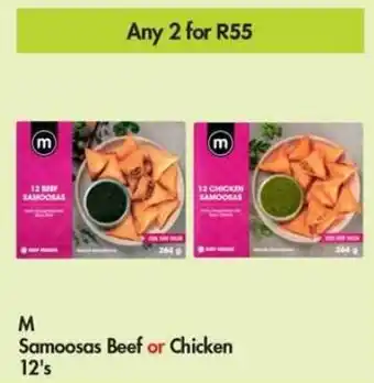 Makro M Samoosas Beef or Chicken 2 x 12's offer