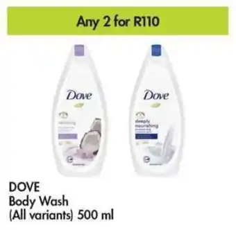 Makro DOVE Body Wash all variants 2 x 500ml offer