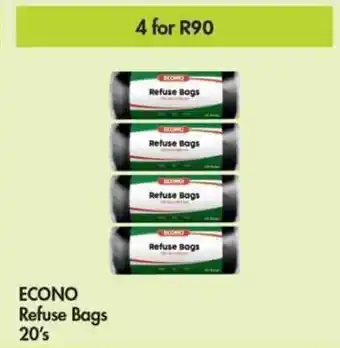 Makro ECONO Refuse Bags 4 x 20's offer