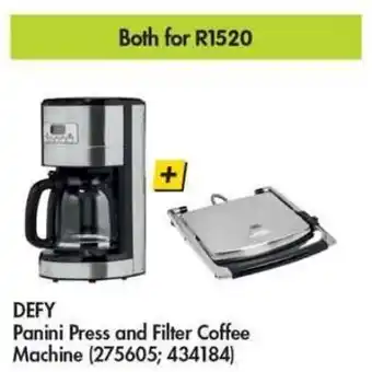 Makro DEFY Panini Press and Filter Coffee Machine offer