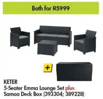 Makro KETER Emma Lounge Set + Samoa Deck Bos 5-seater offer
