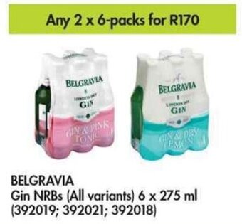 Makro BELGRAVIA Gin NRBs all variants 2 x 6 x 275ml offer