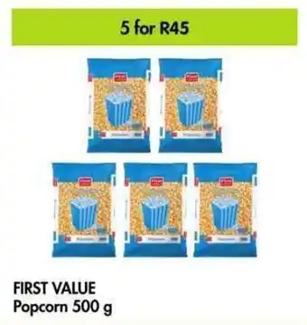 Makro FIRST VALUE Popcorn 5 x 500g offer