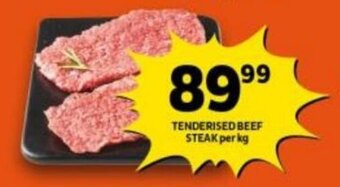 Shoprite Tenderised Beef Steak per kg offer