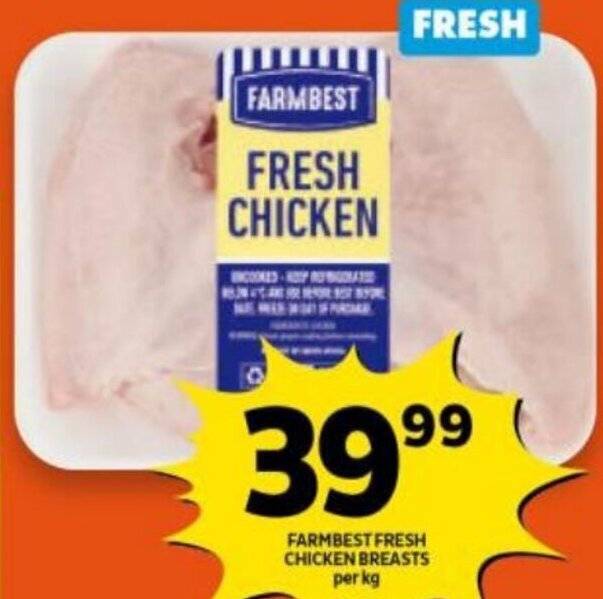 Farmbest Fresh Chicken Breasts offer at Shoprite