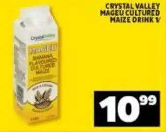 Shoprite Crystal Valley Mageu Cultured Maize Drink 1L offer