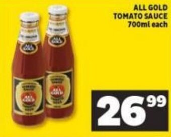 Shoprite All Gold Tomato Sauce 700ml offer