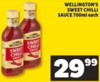 Shoprite Wellington's Sweet Chilli Sauce 700ml offer