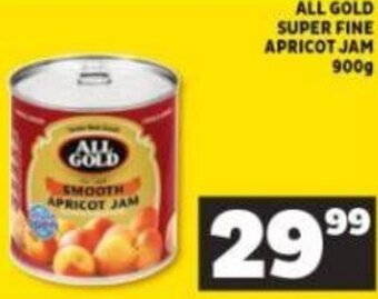 Shoprite All Gold Super Fine Apricot Jam 900g offer