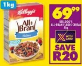 Shoprite Kellogg's All-Bran Flakes Cereal 1kg offer