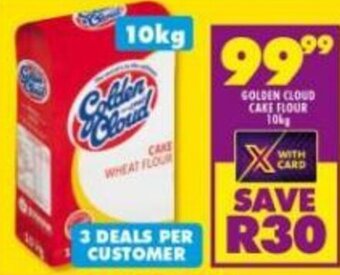 Shoprite Golden Cloud Cake Flour 10kg offer