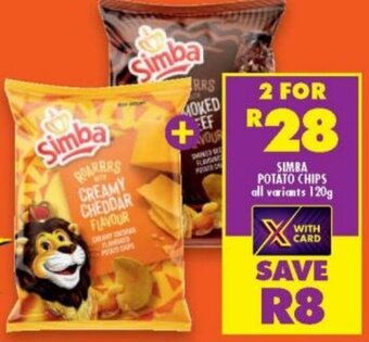 Shoprite Simba Potato Chips 120g offer