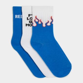 Sportscene Redbat 3-pack multicolour socks offer