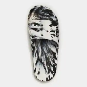 Markham Crocs black marbled classic slide offer