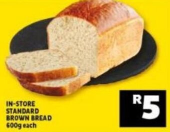 Shoprite In-Store Standard Brown Bread 600g offer