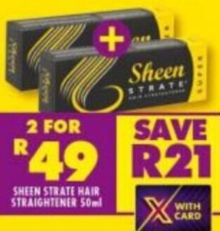 Shoprite Sheen Strate Hair Straightener 50ml offer