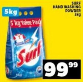 Shoprite Surf Hand Washing Powder 5kg offer