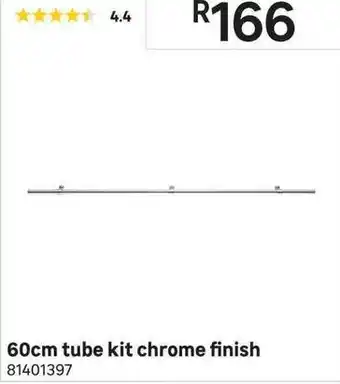 Leroy Merlin Tube Kit Chrome Finish 60cm offer