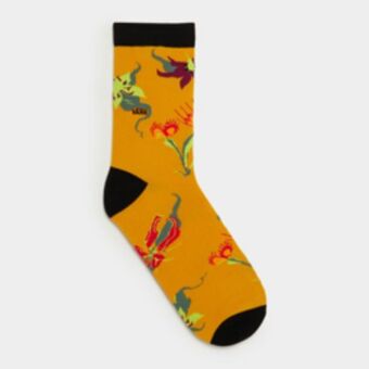 Sportscene Vans classic print 3/4 yellow crew socks offer