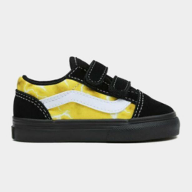 Vans toddlers old skool v black/yellow sneaker offer at Sportscene