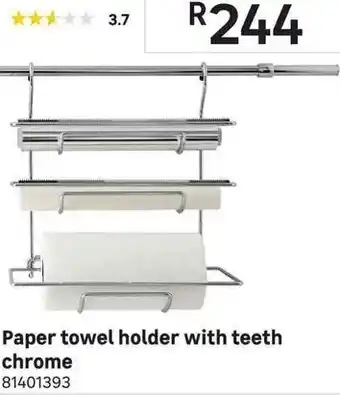 Leroy Merlin Paper Towel Holder With Teeth Chrome offer