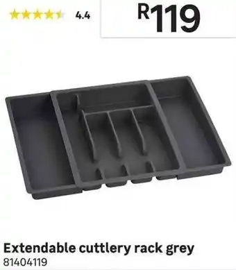 Leroy Merlin Extendable Cuttlery Rack Grey offer