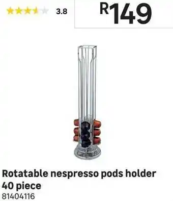 Rotatable Nespresso Holder 40 Piece