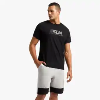 Totalsports Men's ts colour block grey melange fleece short offer