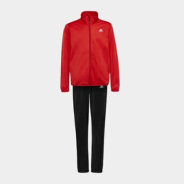 Boys adidas tricot red/black tracksuit offer at Totalsports