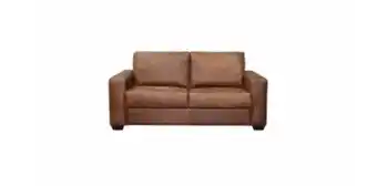 Knox 3 division leather couch, agallus brown