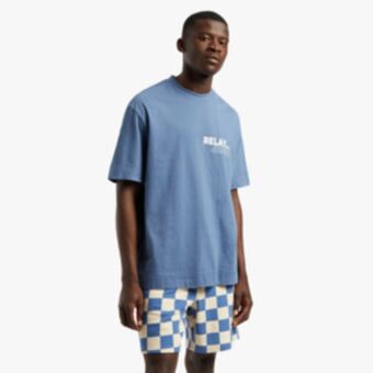 Markham Mkm blue stone checkerboard relax active shorts offer