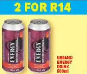 Usave Ubrand Energy Drink 500 ml offer