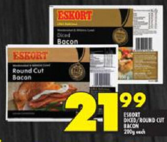 Shoprite Eskort Round Cut Bacon 200g offer