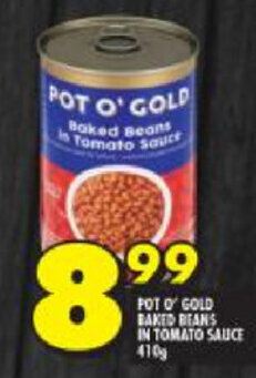 Pot O' Gold Baked Beans In Tomato Sauce 410g