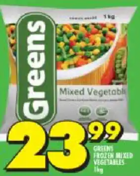 Shoprite Greens Frozen Mixed Vegetable 1kg offer