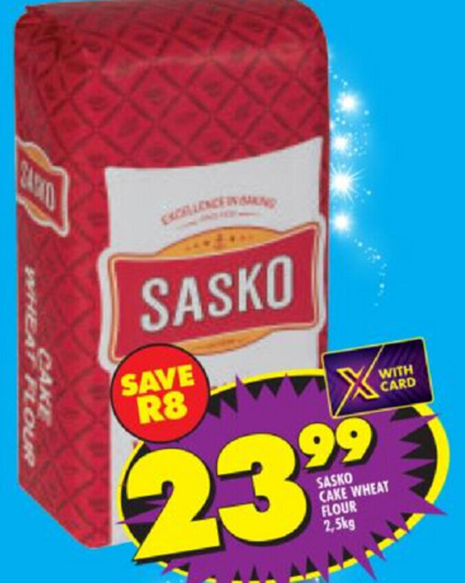 Sasko Cake Wheat Flour 2.5Kg offer at Shoprite
