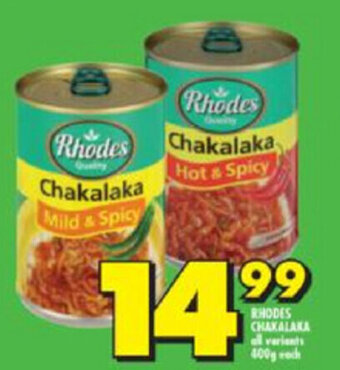 Shoprite Rhodes Chakalaka 400g offer